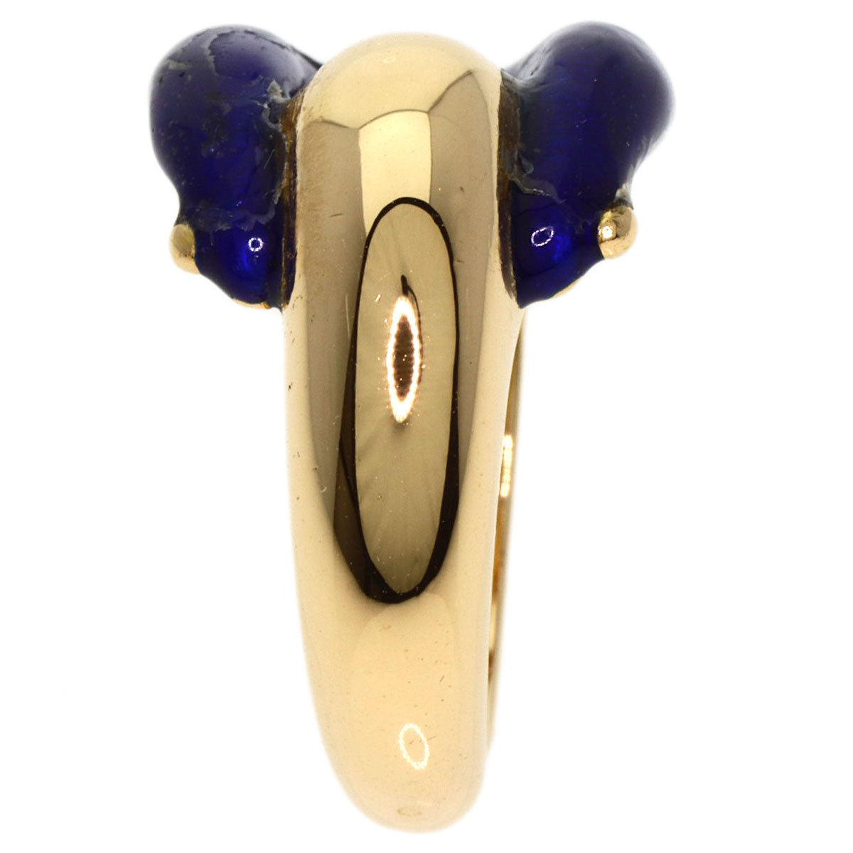 Boucheron   Ring Enamel K18 Yellow Gold Ladies