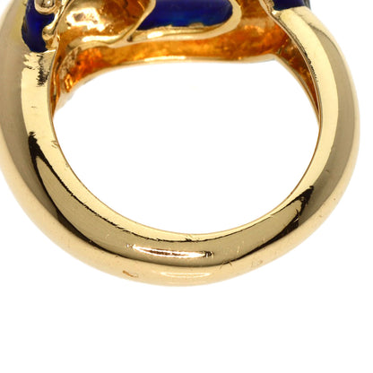 Boucheron   Ring Enamel K18 Yellow Gold Ladies