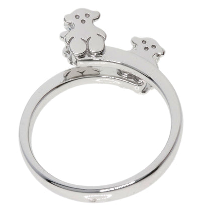 TOUS   Ring Diamond Bear Motif K18 White Gold Ladies