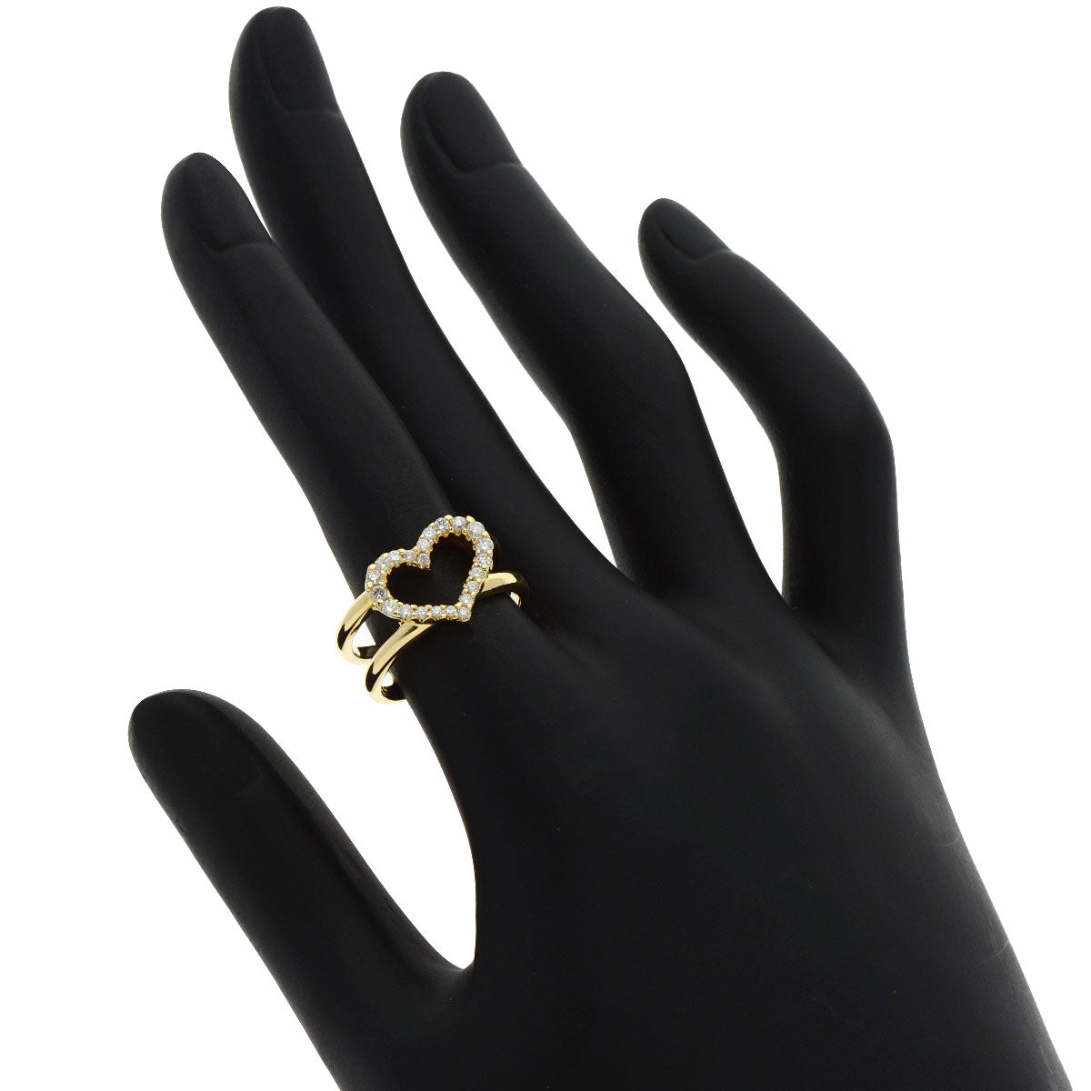 Ponte Vecchio   Ring Heart Diamond K18 Yellow Gold Ladies