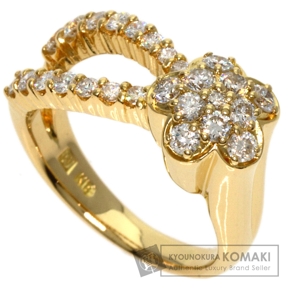 Ponte Vecchio   Ring Diamond K18 Yellow Gold Ladies