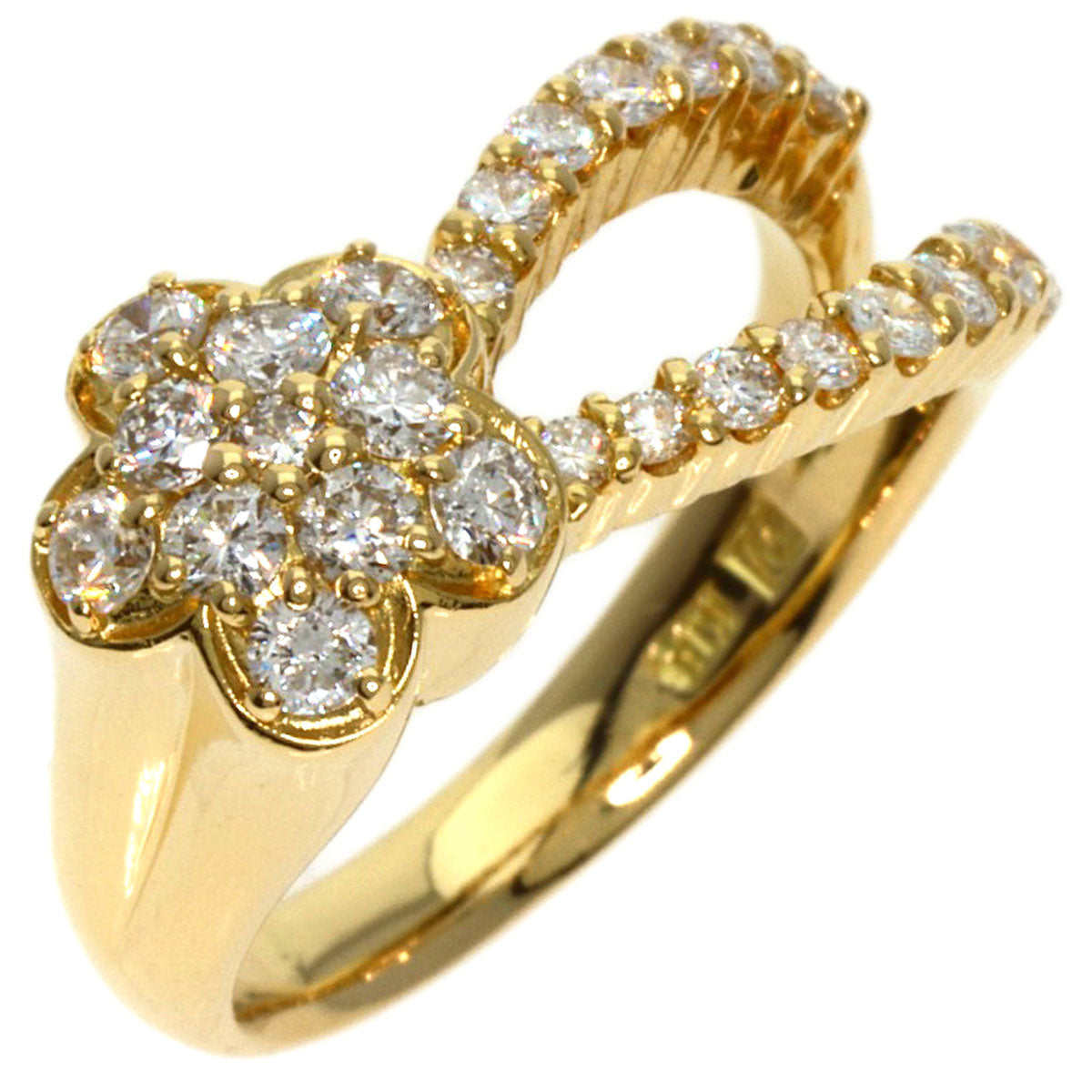 Ponte Vecchio   Ring Diamond K18 Yellow Gold Ladies