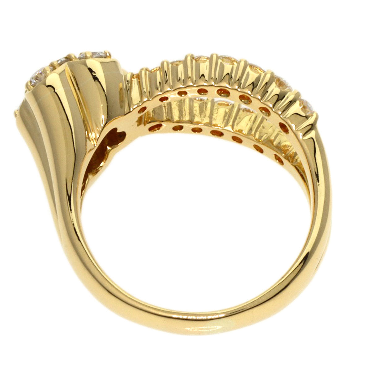 Ponte Vecchio   Ring Diamond K18 Yellow Gold Ladies