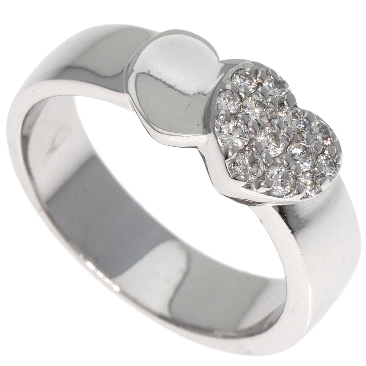 Ponte Vecchio   Ring Heart motif Diamond K18 White Gold Ladies