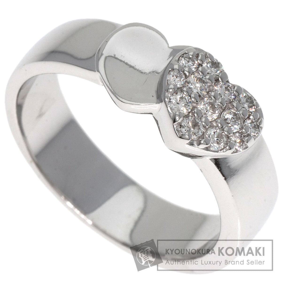 Ponte Vecchio   Ring Heart motif Diamond K18 White Gold Ladies