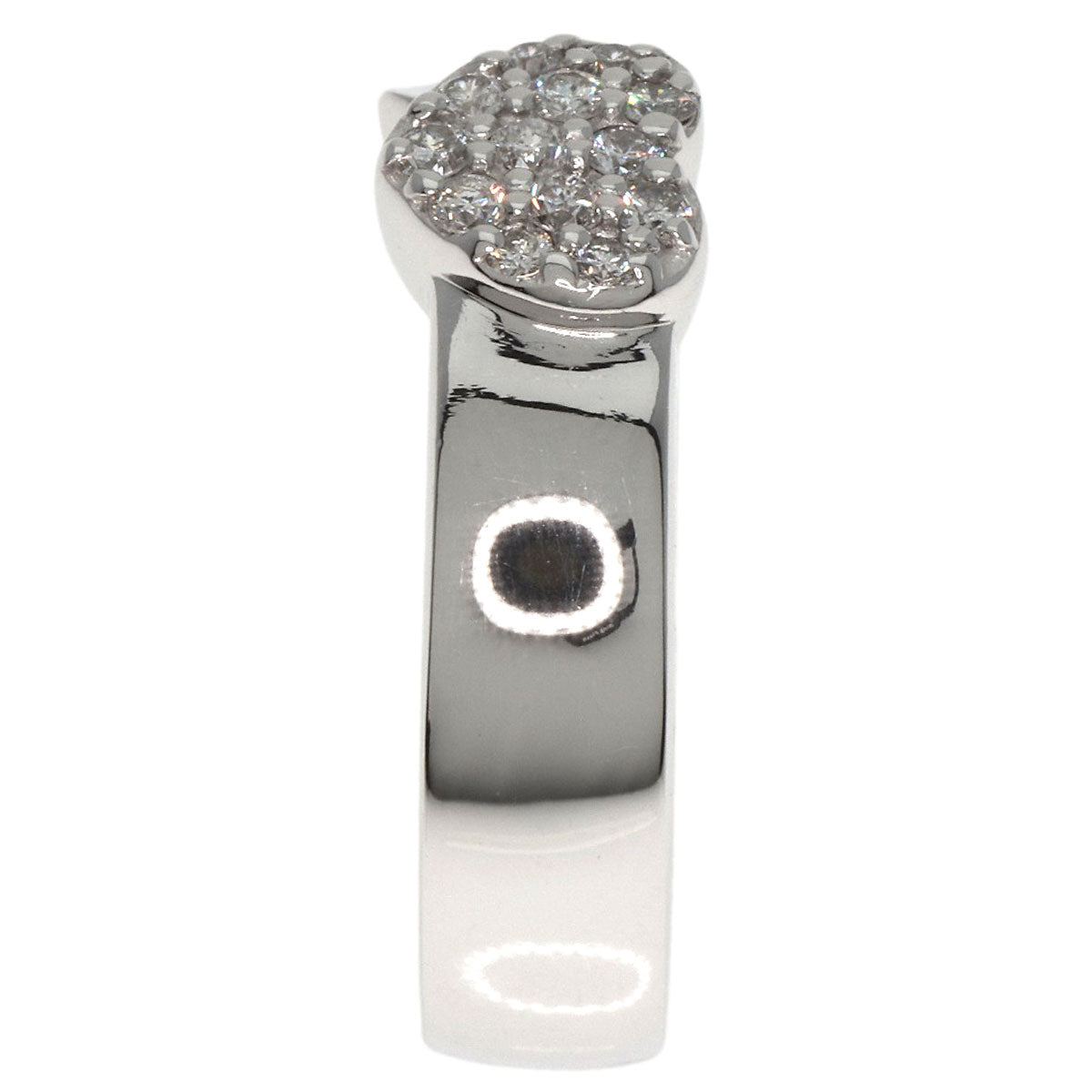 Ponte Vecchio   Ring Heart motif Diamond K18 White Gold Ladies