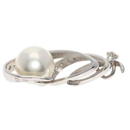 MITSUO KAJI Pearl Pearl Diamond Pendant top Platinum PT900 Ladies [Used]