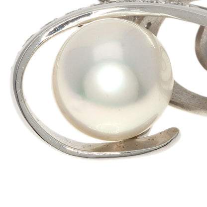 MITSUO KAJI Pearl Pearl Diamond Pendant top Platinum PT900 Ladies [Used]