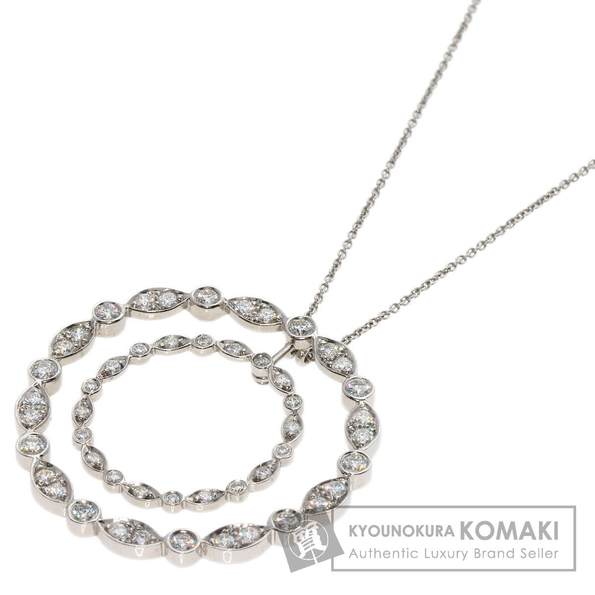 TIFFANY&Co. swing diamond Necklace Platinum PT950 Ladies [Used]