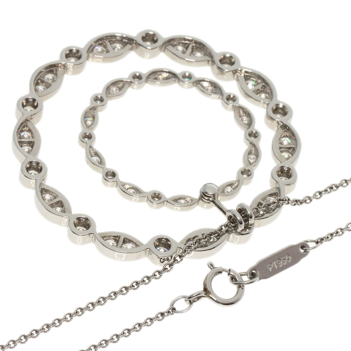 TIFFANY&Co. swing diamond Necklace Platinum PT950 Ladies [Used]
