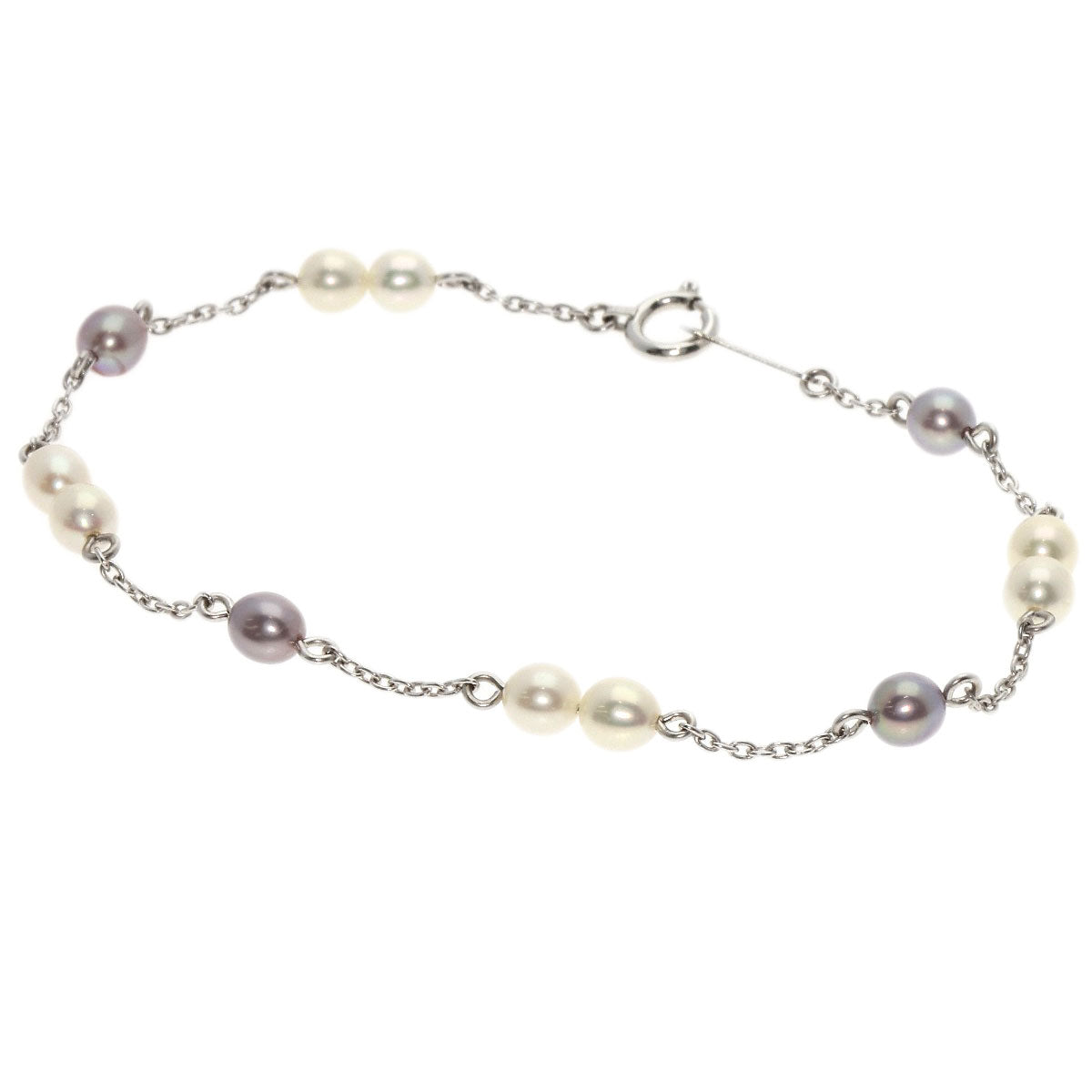 TASAKI   Bracelet Freshwater Pearl Station Pearl K18 White Gold Ladies