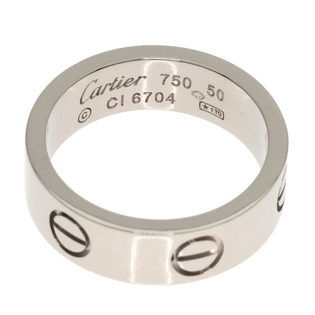 CARTIER   Ring love ring #50 K18 White Gold Ladies