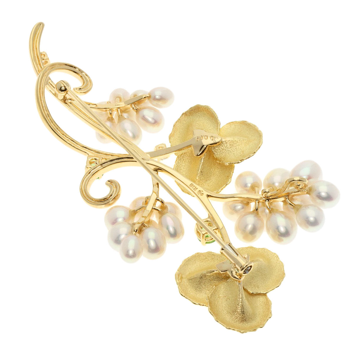 TASAKI   Brooch Freshwater Pearl Pearl Diamond K18 Yellow Gold Ladies
