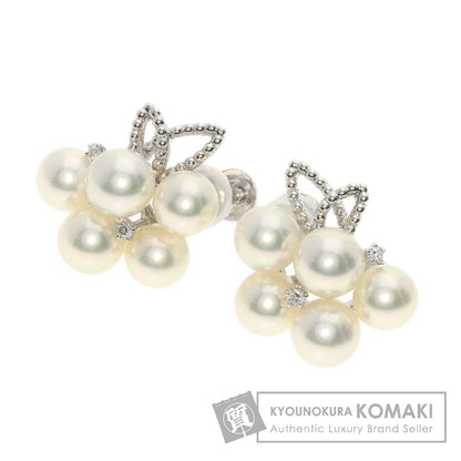 TASAKI Akoya Pearl Pearl Diamond Earring K18 White Gold Ladies [Used]
