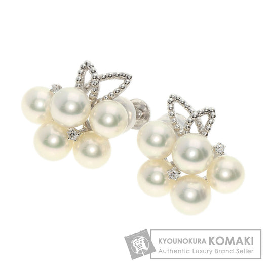 TASAKI Akoya Pearl Pearl Diamond Earring K18 White Gold Ladies [Used]