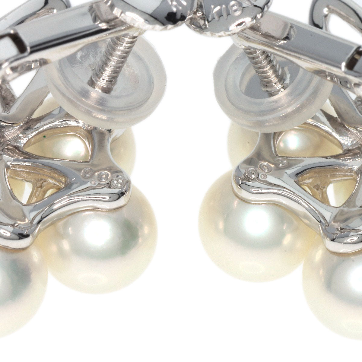 TASAKI Akoya Pearl Pearl Diamond Earring K18 White Gold Ladies [Used]