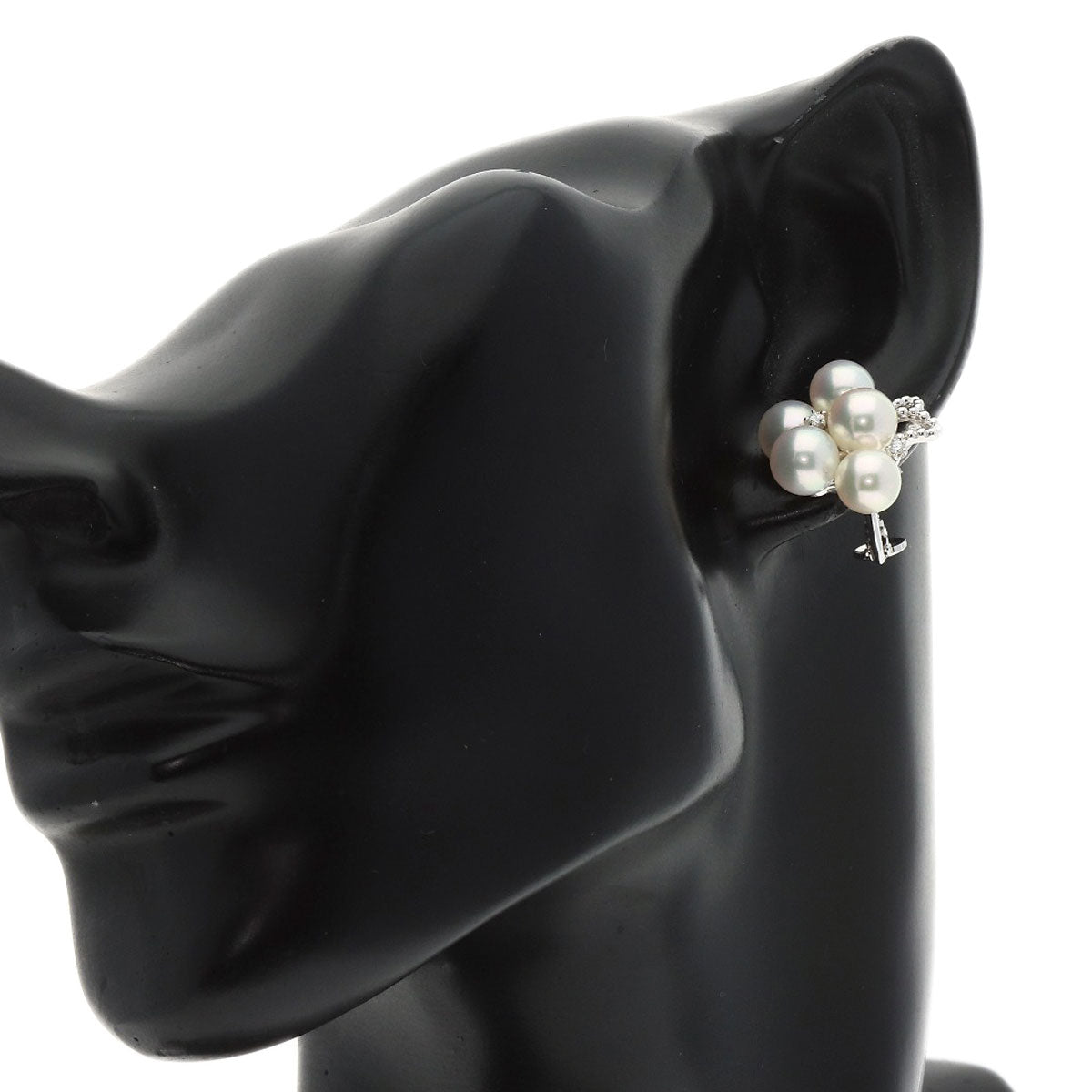 TASAKI Akoya Pearl Pearl Diamond Earring K18 White Gold Ladies [Used]