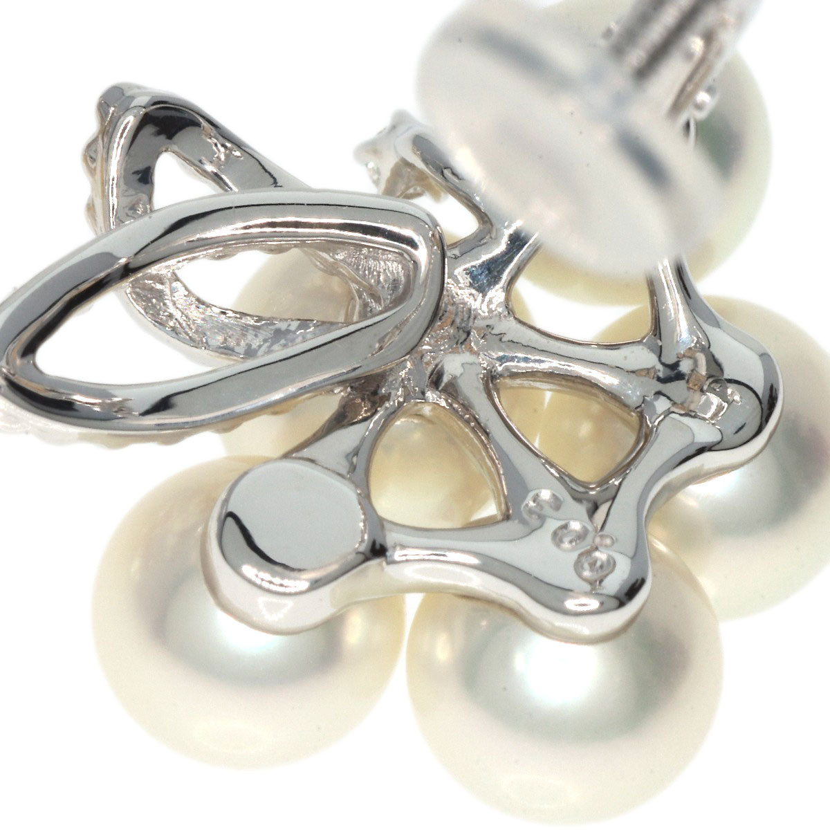 TASAKI Akoya Pearl Pearl Diamond Earring K18 White Gold Ladies [Used]