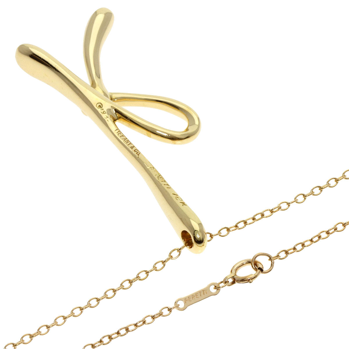 TIFFANY&Co.   Necklace Initial K Large K18 Yellow Gold Ladies