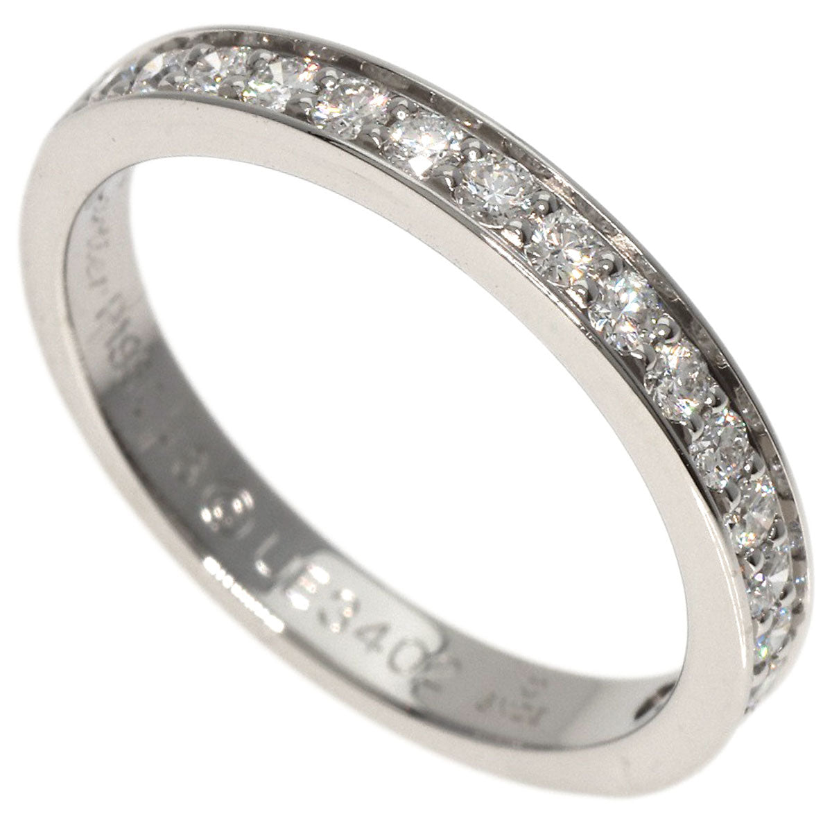 CARTIER   Ring Half Eternity Diamond #48 Platinum PT950 Ladies