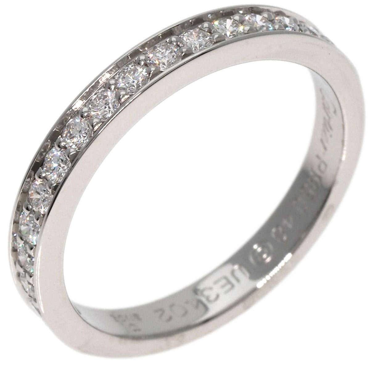 CARTIER   Ring Half Eternity Diamond #48 Platinum PT950 Ladies