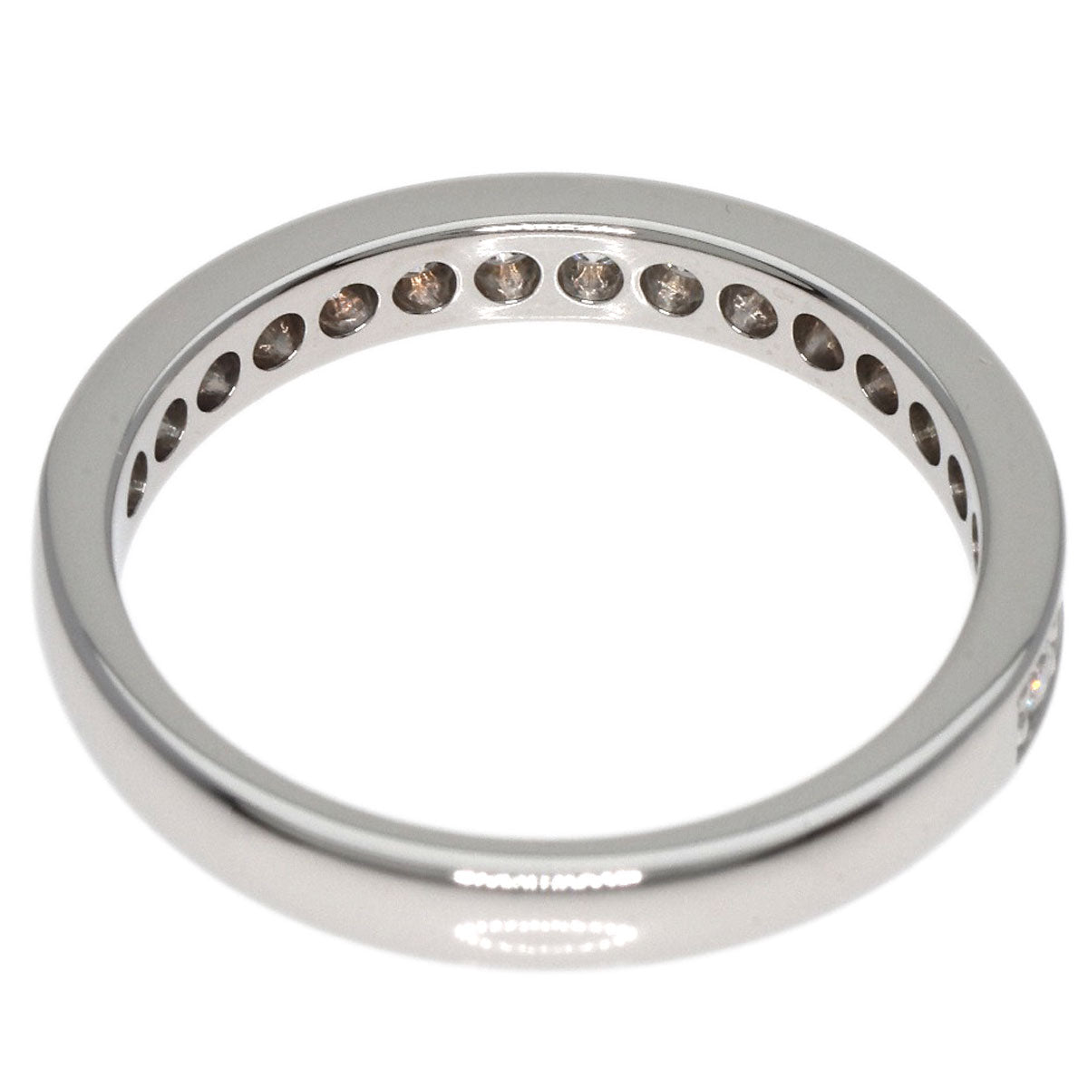 CARTIER   Ring Half Eternity Diamond #48 Platinum PT950 Ladies