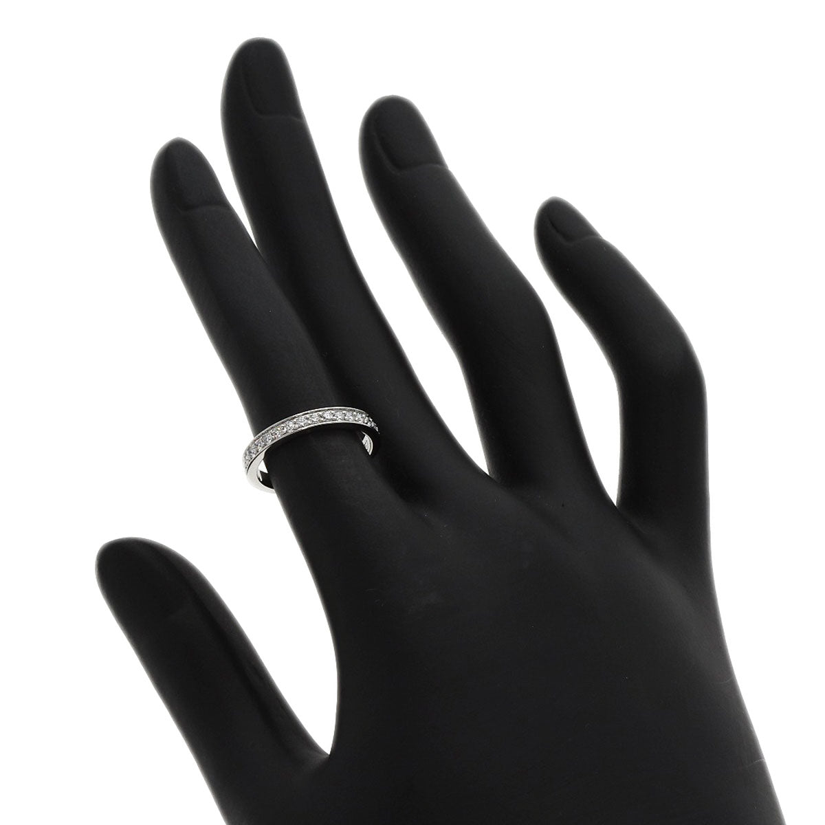 CARTIER   Ring Half Eternity Diamond #48 Platinum PT950 Ladies