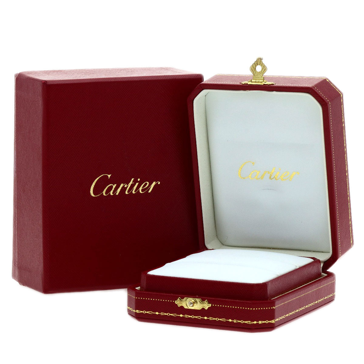 CARTIER   Ring Half Eternity Diamond #48 Platinum PT950 Ladies