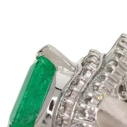 6.99ct Emerald Diamond Ring Platinum PT900  21.2g　Ladies