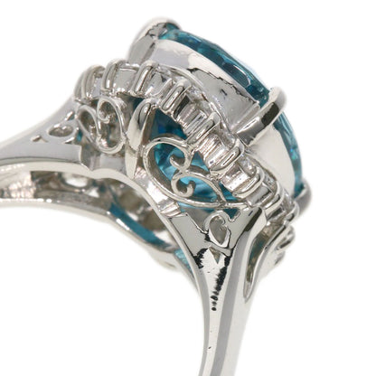 5.42ct zircon Diamond Ring Platinum PT900  7.24g　Ladies