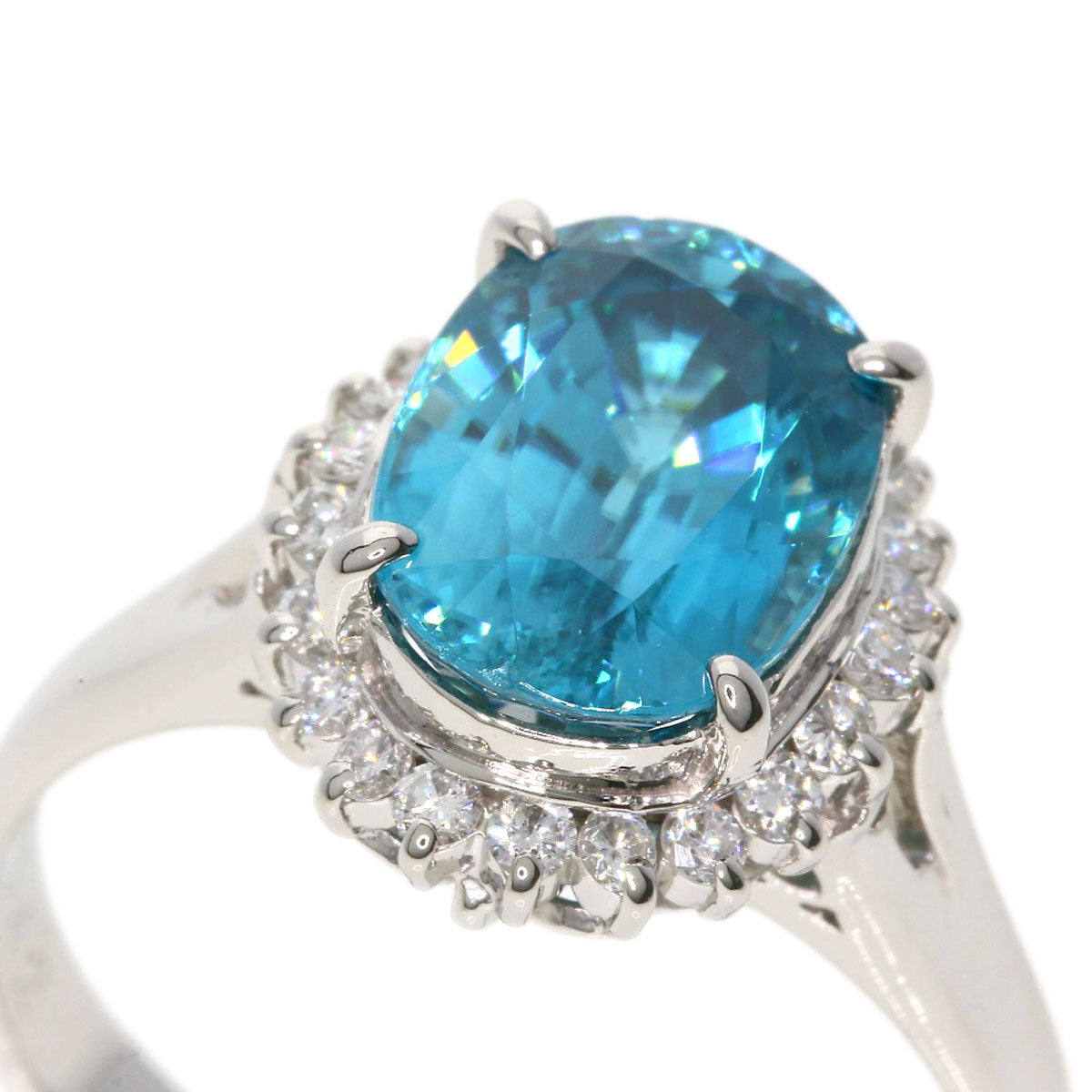 5.42ct zircon Diamond Ring Platinum PT900  7.24g　Ladies