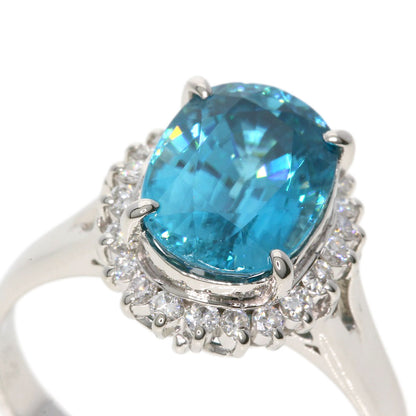 5.42ct zircon Diamond Ring Platinum PT900  7.24g　Ladies