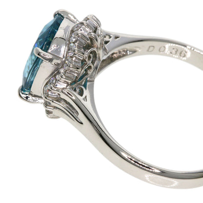 5.42ct zircon Diamond Ring Platinum PT900  7.24g　Ladies