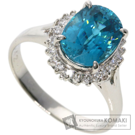 5.42ct zircon Diamond Ring Platinum PT900  7.24g　Ladies