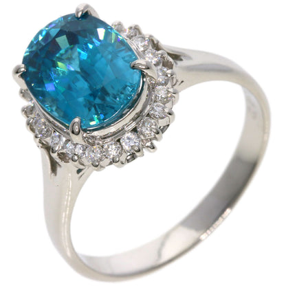 5.42ct zircon Diamond Ring Platinum PT900  7.24g　Ladies