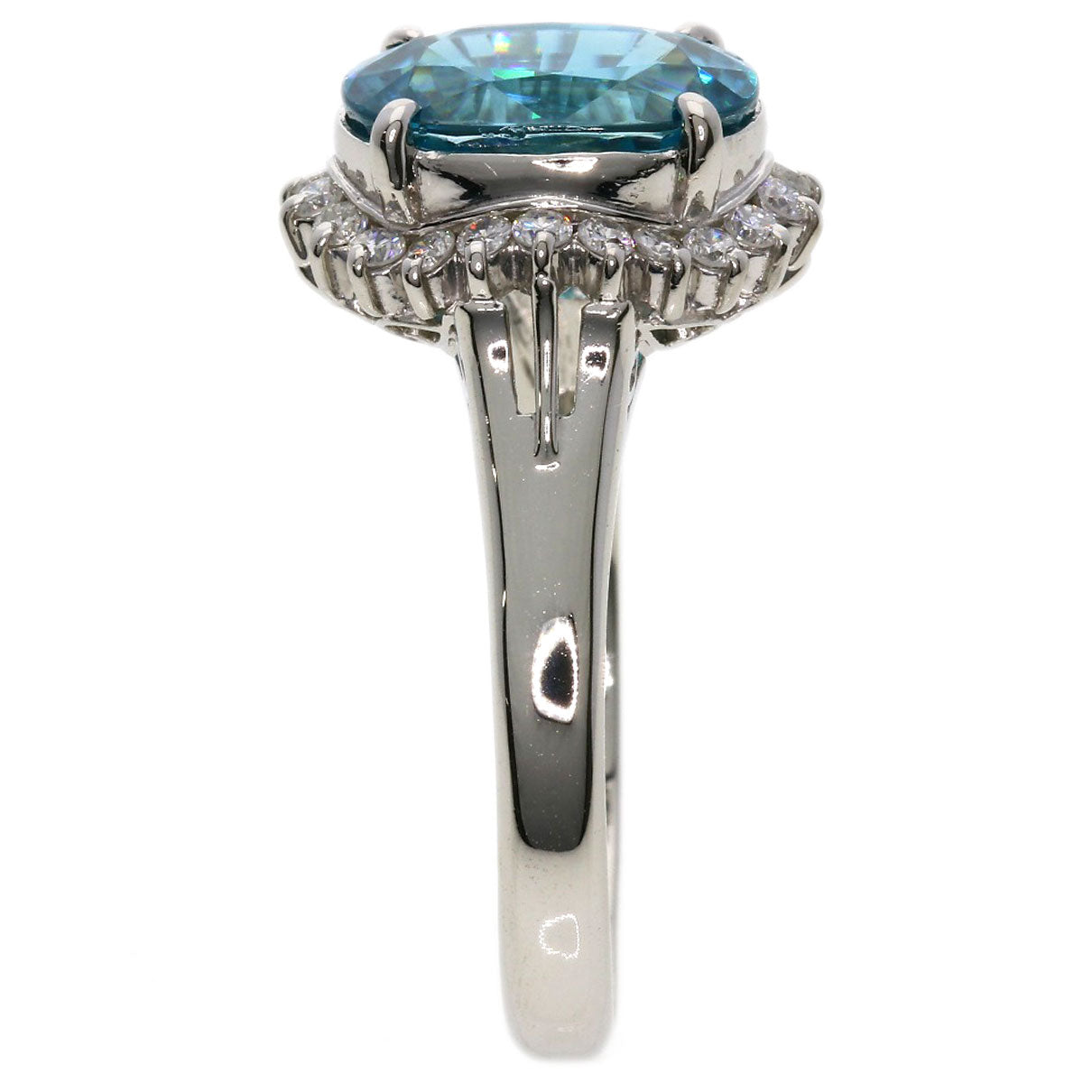 5.42ct zircon Diamond Ring Platinum PT900  7.24g　Ladies