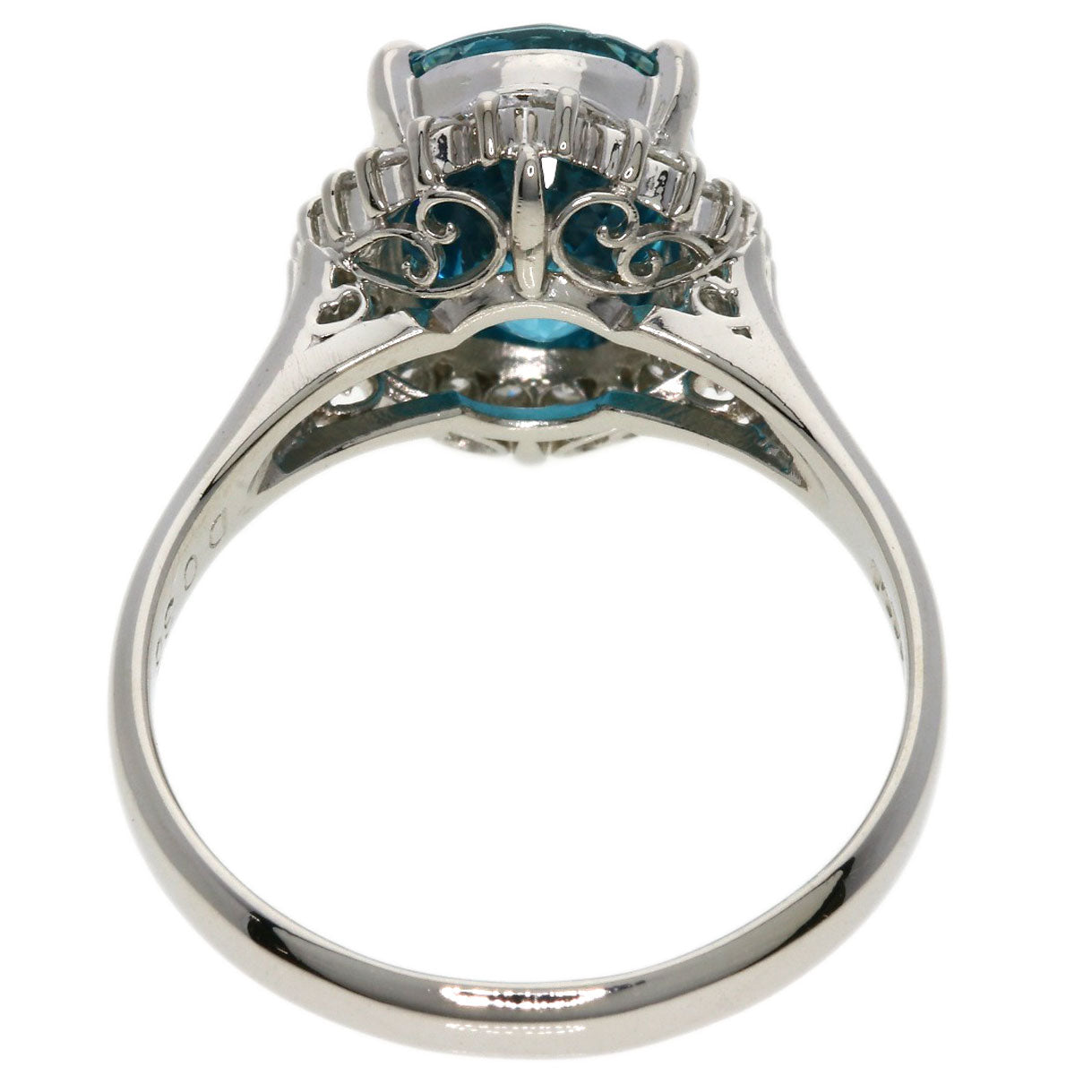 5.42ct zircon Diamond Ring Platinum PT900  7.24g　Ladies