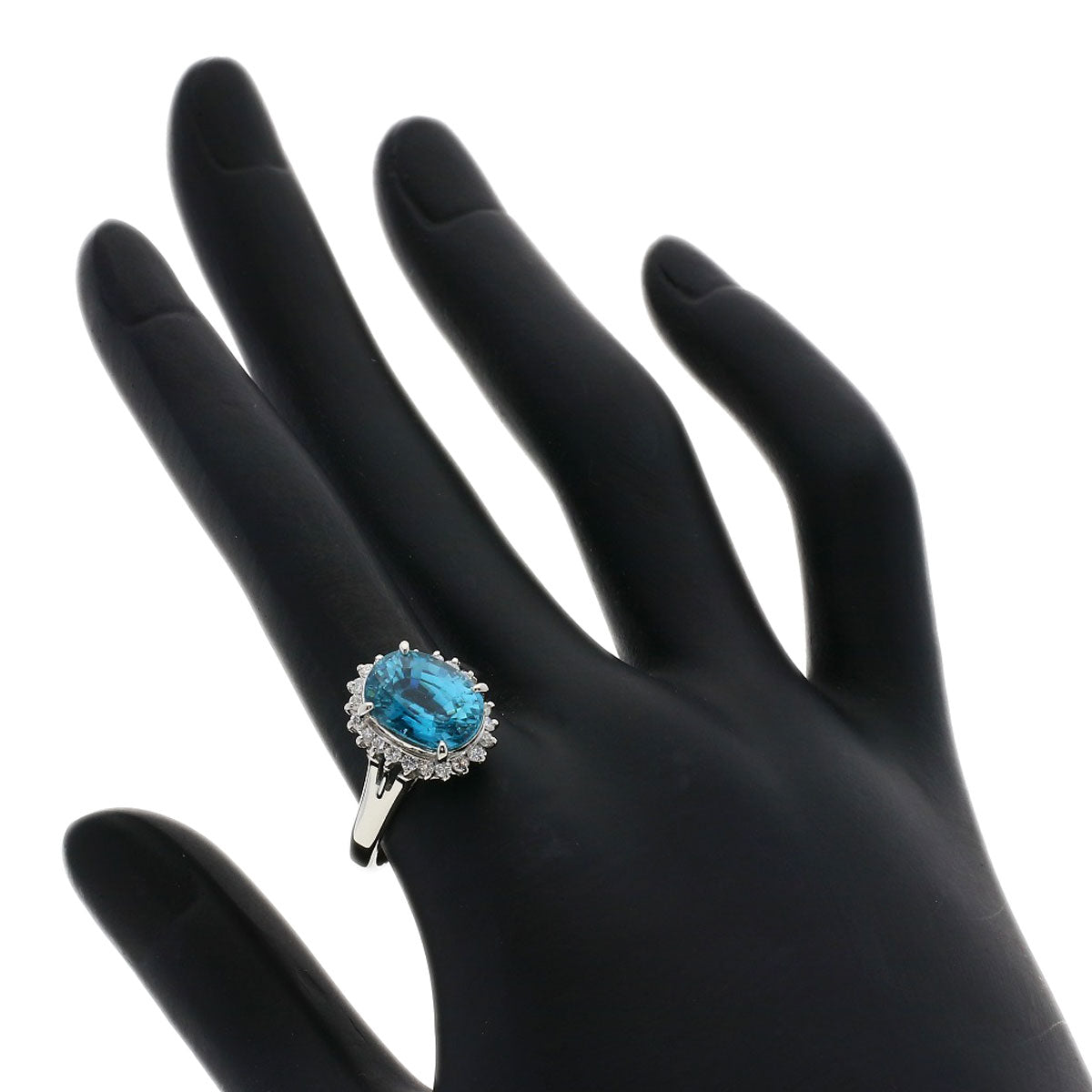 5.42ct zircon Diamond Ring Platinum PT900  7.24g　Ladies