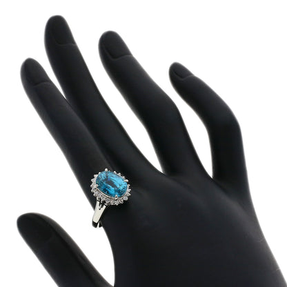 5.42ct zircon Diamond Ring Platinum PT900  7.24g　Ladies