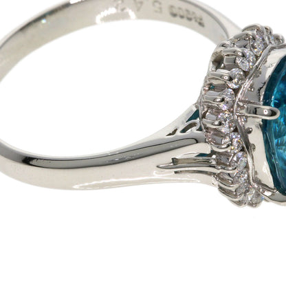 5.42ct zircon Diamond Ring Platinum PT900  7.24g　Ladies