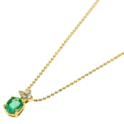 Colored Stone Diamond Necklace K18 Yellow Gold  1.7g　Ladies