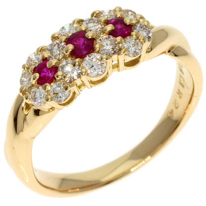 NINA RICCI   Ring Ruby Diamond K18 Yellow Gold Ladies