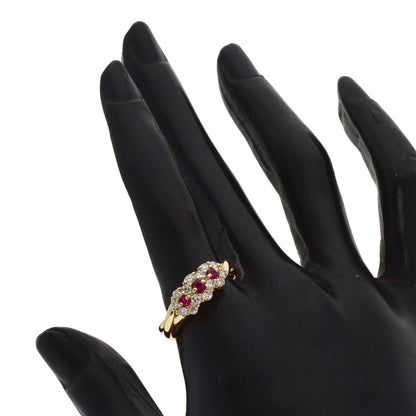 NINA RICCI   Ring Ruby Diamond K18 Yellow Gold Ladies