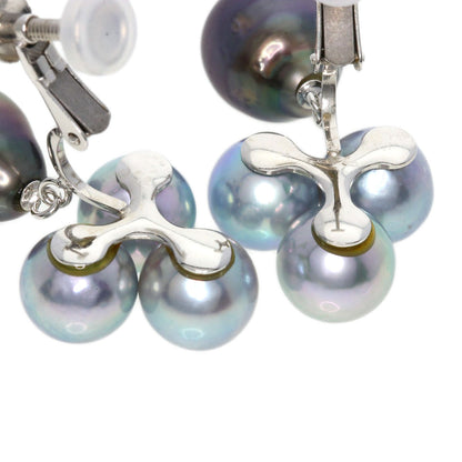 Pearl Pearl Earring K14 White Gold  7.5g　Ladies