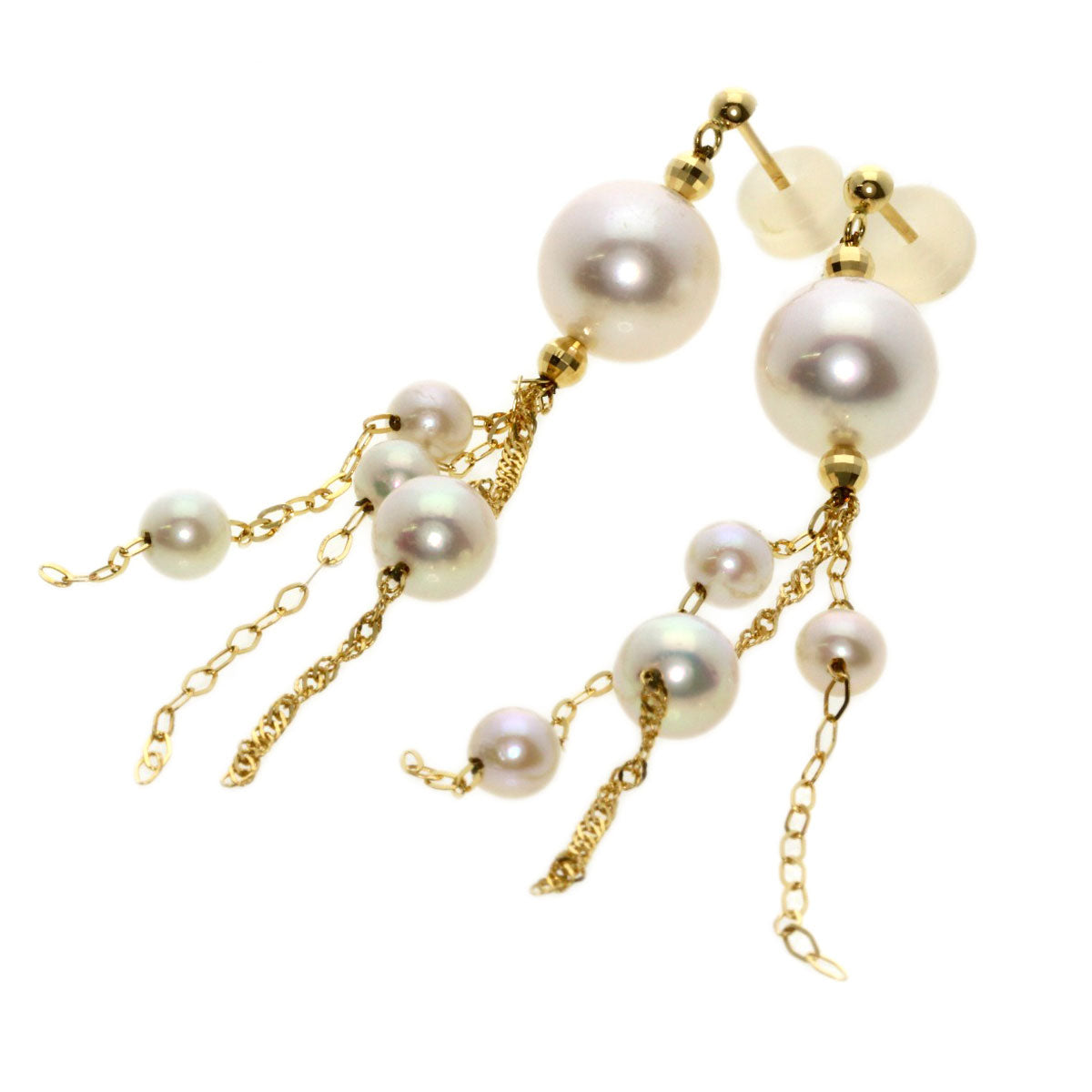 Akoya pearl Pearl earring K18 Yellow Gold  3.6g　Ladies