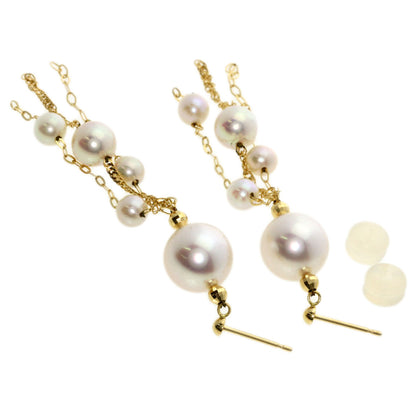 Akoya pearl Pearl earring K18 Yellow Gold  3.6g　Ladies