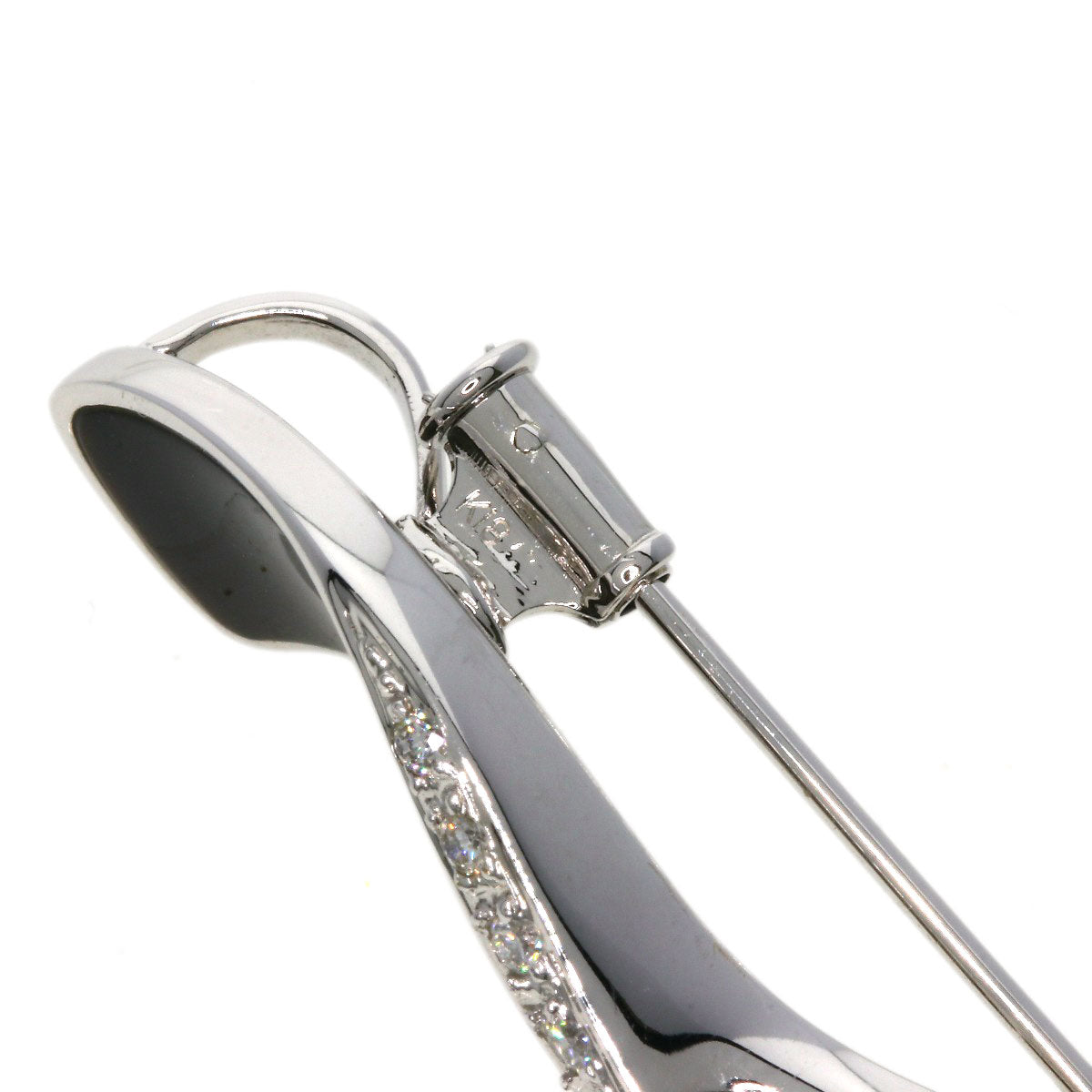 Black Shell Diamond Pendant top K18 White Gold  6.6g　Ladies