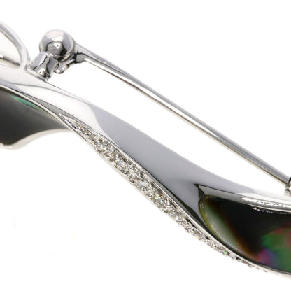 Black Shell Diamond Pendant top K18 White Gold  6.6g　Ladies