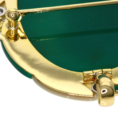 Hanspeter Mueller Agate Cameo Diamond Brooch  PT900 14.8g　Ladies