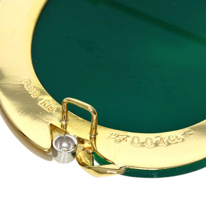 Hanspeter Mueller Agate Cameo Diamond Brooch  PT900 14.8g　Ladies